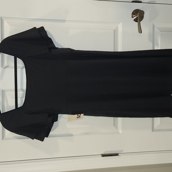 SO Black Mini Dress with Ruffle Sleeves - Picture 5 of 5